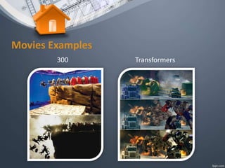 Movies Examples
300 Transformers
 