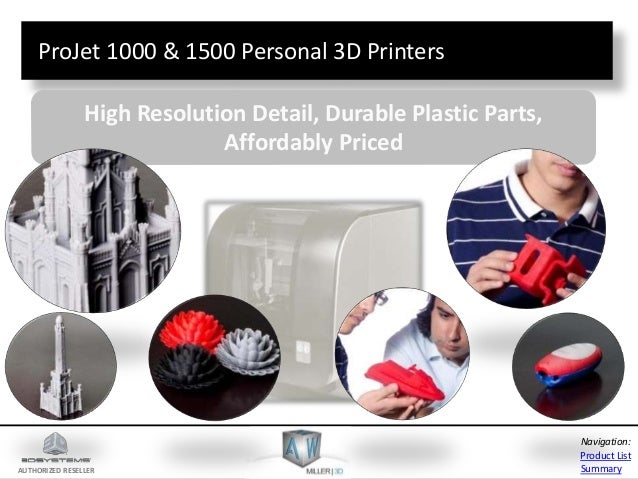 3D Systems printer overview FTI - 3D Systems Printer Overview Fti Projet 1000 1500 Series 8 638