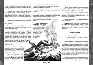 1d+125 
aos homens, que atuam como guerreiros e caçadores. 
A própria espécie é conhecida coletivamente como 
“sereias”, palavra feminina, mas que também se refere 
aos machos. 
As armas mais comuns (mas não as únicas) 
entre as sereias são o tridente, o arpão (lança) e a 
rede. Algumas usam peças de armadura (geralmente 
leves), próprias para não interferir com a natação; e 
também escudos feitos de conchas e carapaças de 
animais marinhos. 
Sereias não costumam vestir roupas de qualquer 
tipo, embora tradicionalmente usem conchas para 
cobrir os seios. 
Em ritos religiosos as sacerdotisas usam coletes 
ou mantos de couro de peixe, fibras de algas marinhas 
ou seda de aranha-do-mar. 
As comunidades maiores têm magas ou 
sacerdotisas capazes de criar chamas que ardem 
sob a água. Mesmo assim, a metalurgia é uma arte 
complicada para elas — perto do fogo a água ferve, 
impossibilitando o trabalho de um ferreiro. Apenas 
protegido com magia ele poderia forjar metal, 
novamente exigindo o trabalho de uma maga ou clériga 
poderosa. Assim, embora as sereias consigam 
produzir itens metálicos, eles serão muito raros, 
e sempre muito belos, fruto do grande talento 
artístico da raça. 
Com relação aos habitantes da 
superfície, sereias são neutras. Elas 
visitam o Mundo Seco regularmente em 
seus disfarces de duas pernas, pelos 
mais variados motivos. 
Entre os humanos, seus 
maiores inimigos são os piratas, que 
têm como tradição caçar sereias e 
vendê-las por altíssimos preços para 
circos, mercados de escravos ou 
como cobaias para magos. Piratas também capturam 
e torturam sereias por acreditar que elas conhecem a 
localização de tesouros submersos. 
Apenas sereias mulheres podem comprar Arcano, 
Clericato. 
Sereia (1 ponto): sereias podem ser 
personagens jogadores. Esta Vantagem Racial segue as 
regras normais para Anfíbios vistas no Manual 
3D&T Alpha. Ela oferece a capacidade 
de se mover na água com velocidade 
normal; 
Radar (de Sentidos 
Especiais), mas apenas 
embaixo d’água; até 1 dia 
por ponto de Resistência 
fora d’água, então 
começa a perder 1 
ponto de Força e 
Resistência por 
dia; recebe H+1 
para fugas e 
perseguições 
na água; e 
Vulnerabilidade (calor/fogo). 
Sereias também possuem Aparência Agradável 
e, por sua afinidade com as Artes, para elas esta 
Perícia custa apenas 2 pontos em vez de 3. 
Aparência Agradável: em terra, sereias 
podem parecer apenas jovens belas e inocentes. 
Recebem +1 em Atuação, Lábia e Sedução, e -2 em 
Interrogatório e Intimidação. 
Também têm direito a um ataque extra antes do 
início de uma luta. 
Magias: sereias podem usar a magia O Canto 
da Sereia como uma habilidade natural, quantas 
vezes quiserem e sem gastar Pontos de Magia. Alvos 
de sexo oposto sofrem redutor de -3 em seu teste de 
Resistência. 
Siba Gigante 
“Que... bonito...” 
— Hoggawart, pescador (últimas 
palavras) 
Este monstro é uma variedade gigante da sépia, 
ou siba — um molusco marinho aparentado com os 
polvos e lulas. É oval e achatada como uma tartaruga, 
medindo quase 4m de comprimento por 2m de largura. 
Tem olhos grandes, com estranhas pupilas em formato 
de “W”, e oito tentáculos curtos escondendo a boca em 
forma de bico de papagaio. Muito mais impressionantes 
são as luzes que pulsam sobre seu corpo, correndo 
e formando desenhos intrincados. Essas luzes não 
são de natureza mágica, mas exercem certo efeito 
hipnótico sobre quem as observa. 
Ao contrário dos polvos, as sibas possuem uma 
forte concha protegendo o corpo — por isso a Armadura 
elevada. Os oito tentáculos que cobrem a boca são 
 