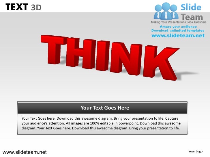 3d text powerpoint slides.