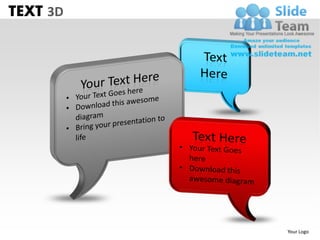 Text Based Powerpoint 3d text powerpoint slides ppt templates | PDF