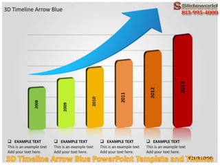 3D Timeline Arrow Blue PowerPoint Template and Themes