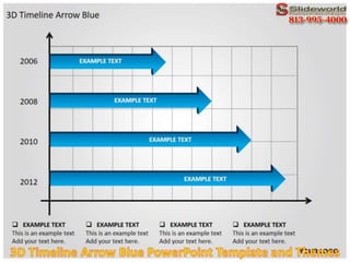 3D Timeline Arrow Blue PowerPoint Template and Themes
