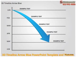 3D Timeline Arrow Blue PowerPoint Template and Themes