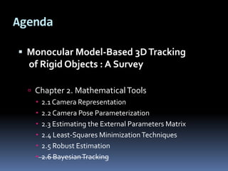 3d tracking : chapter2-1 mathematical tools | PPTX
