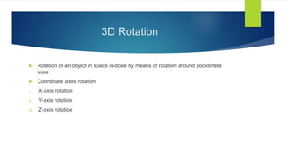 3 d transformation | PPTX