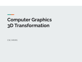 3D Transformation | PDF