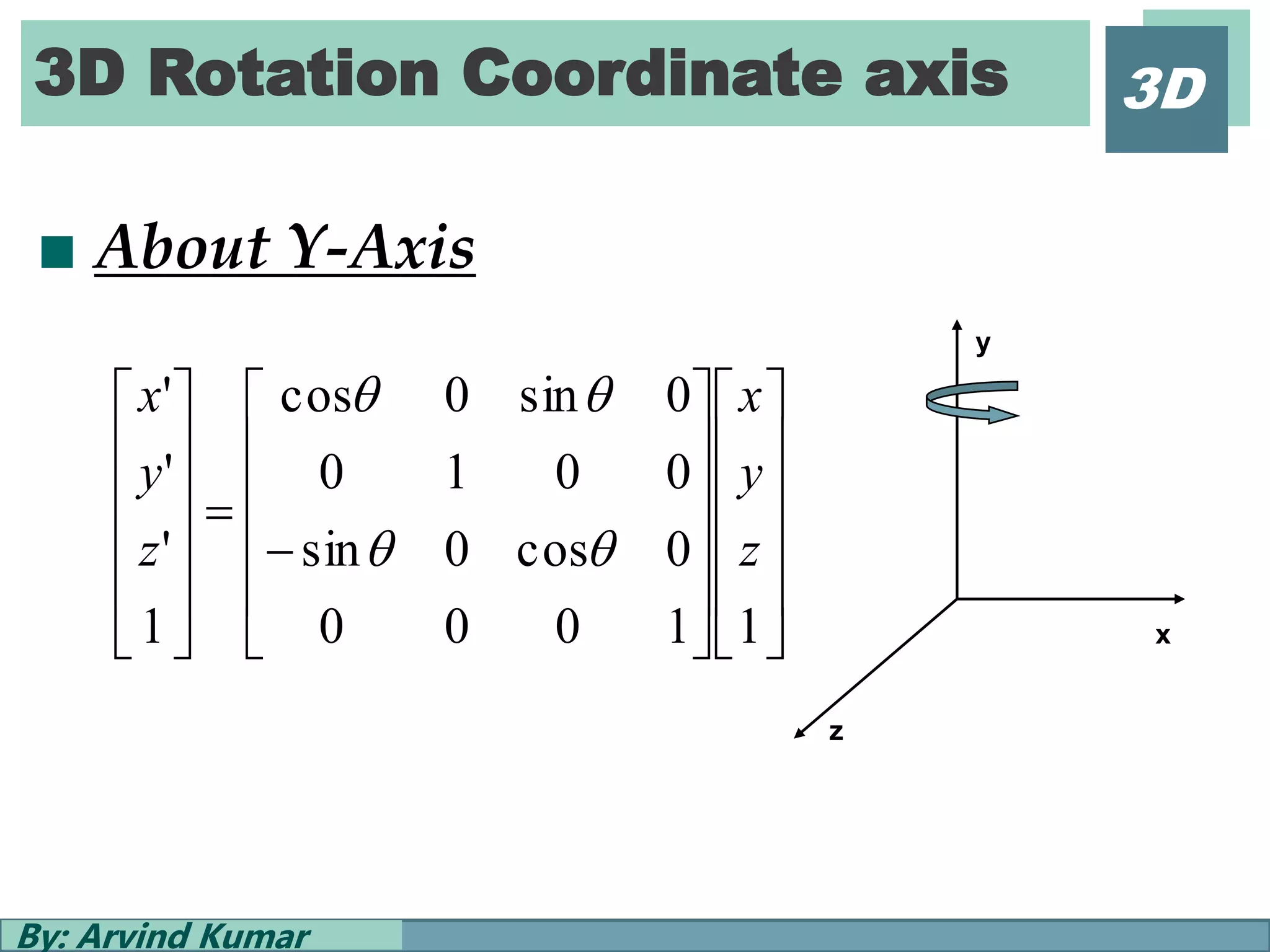 3 d transformation Rotation | PPTX