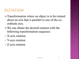 computer graphics 3 d transformations translation... 3D transformation computer graphic | PPTX