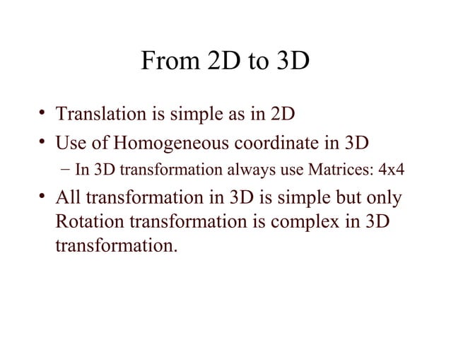 3 d transformations | PPT