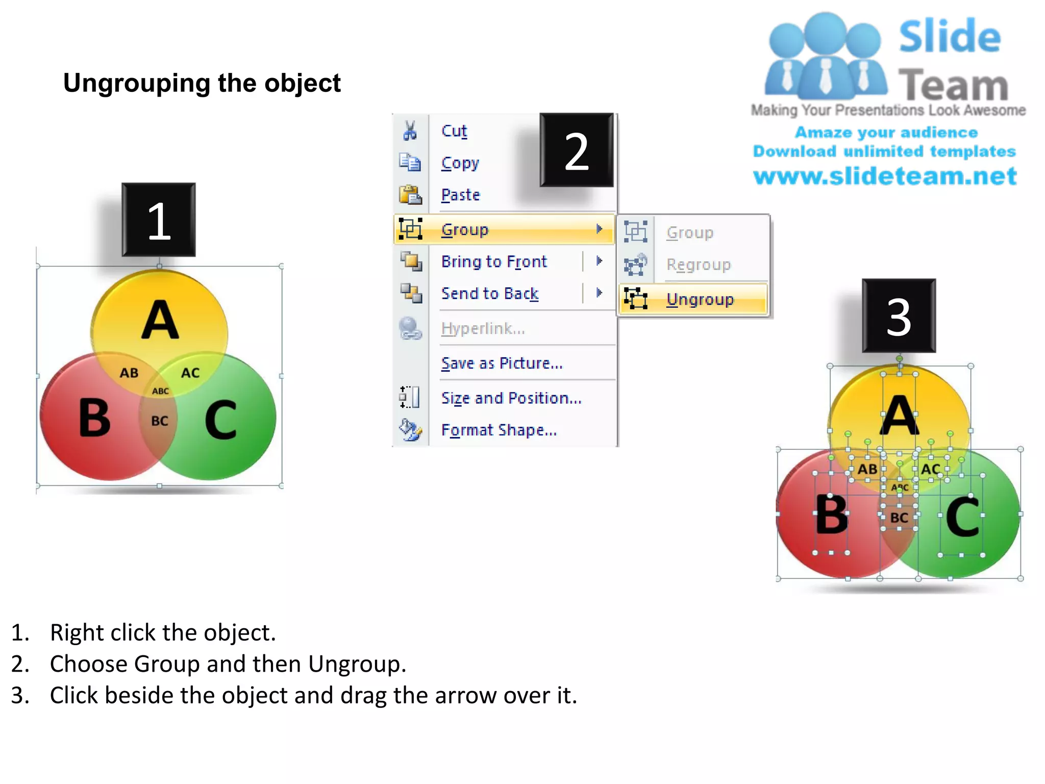 3d venn diagram 2 and 3 powerpoint presentation slides ppt templates | PPT