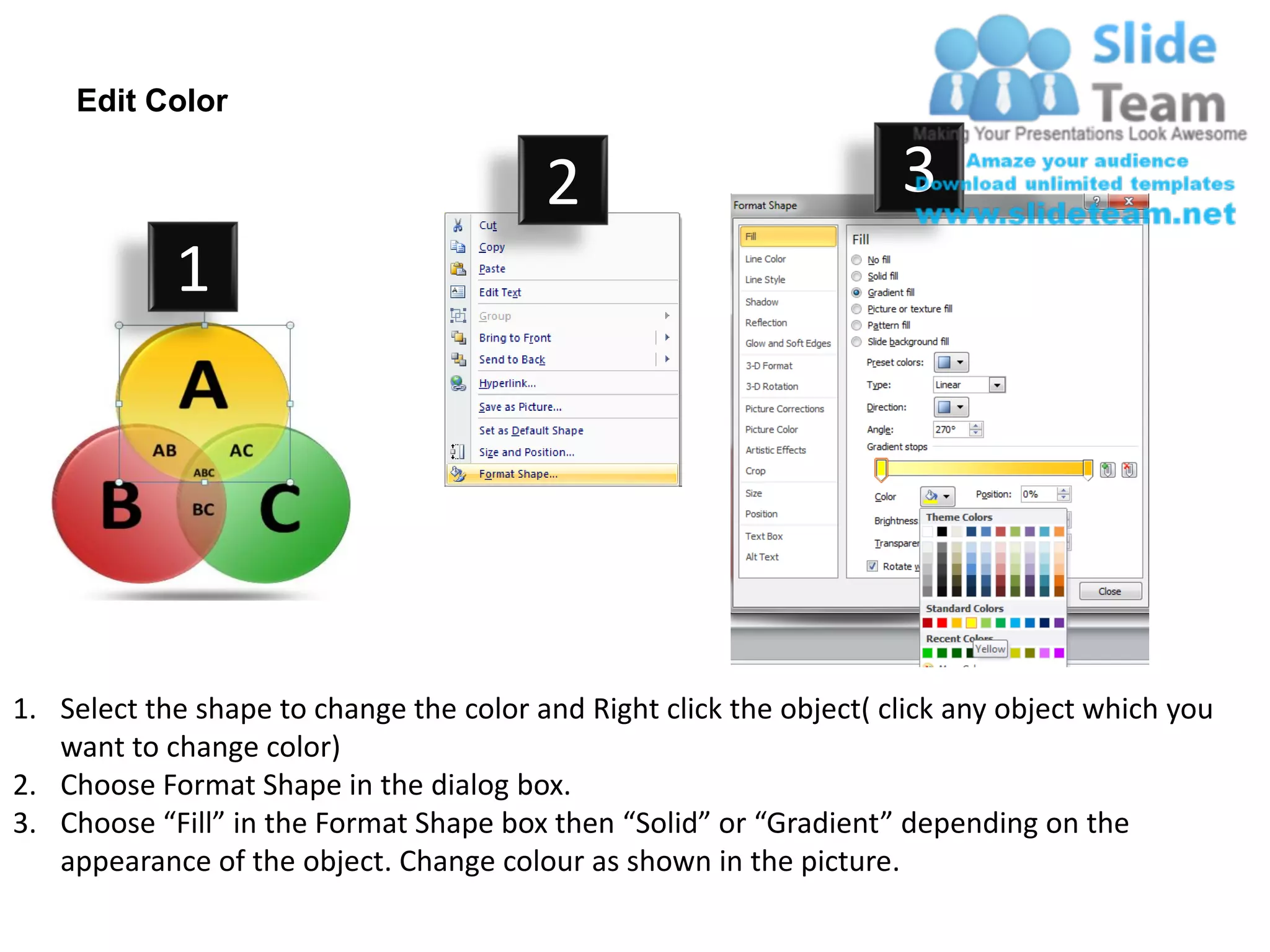 3d venn diagram 2 and 3 powerpoint presentation slides ppt templates | PPT