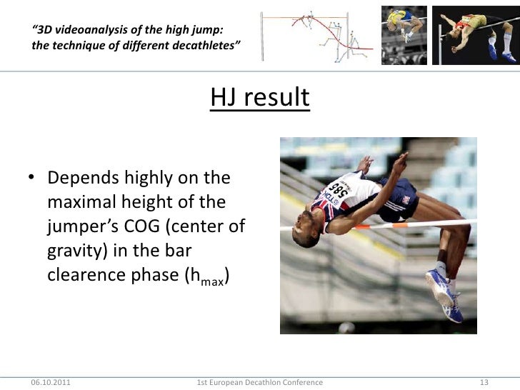 3d videoanalysis of the high jump the techniques of different decath…
