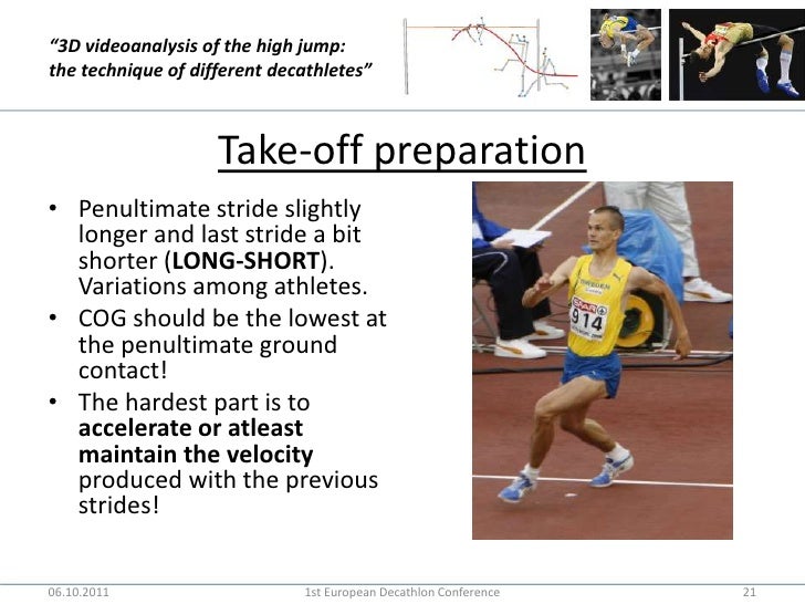 3d videoanalysis of the high jump the techniques of different decath…