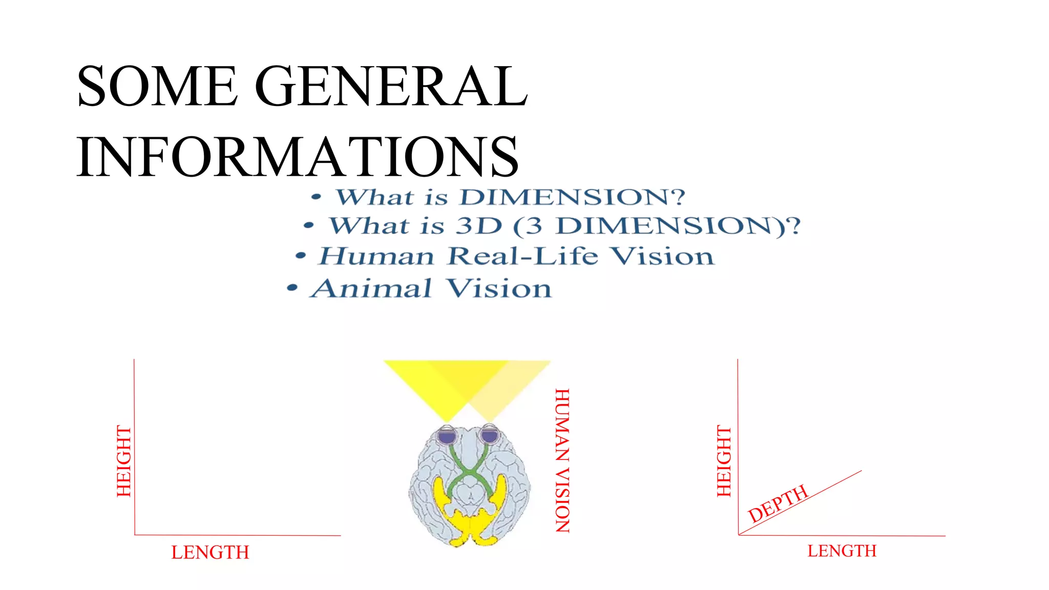 HEIGHT
HUMAN VISION
LENGTH
HEIGHT
SOME GENERAL
INFORMATIONS
H
PT
DE
LENGTH