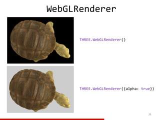 29
THREE.WebGLRenderer({alpha:  true})
THREE.WebGLRenderer()
WebGLRenderer
 