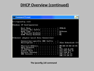 dynamic host configuration protocol | PPT