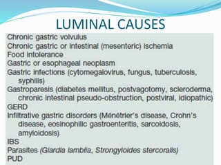 LUMINAL CAUSES
 