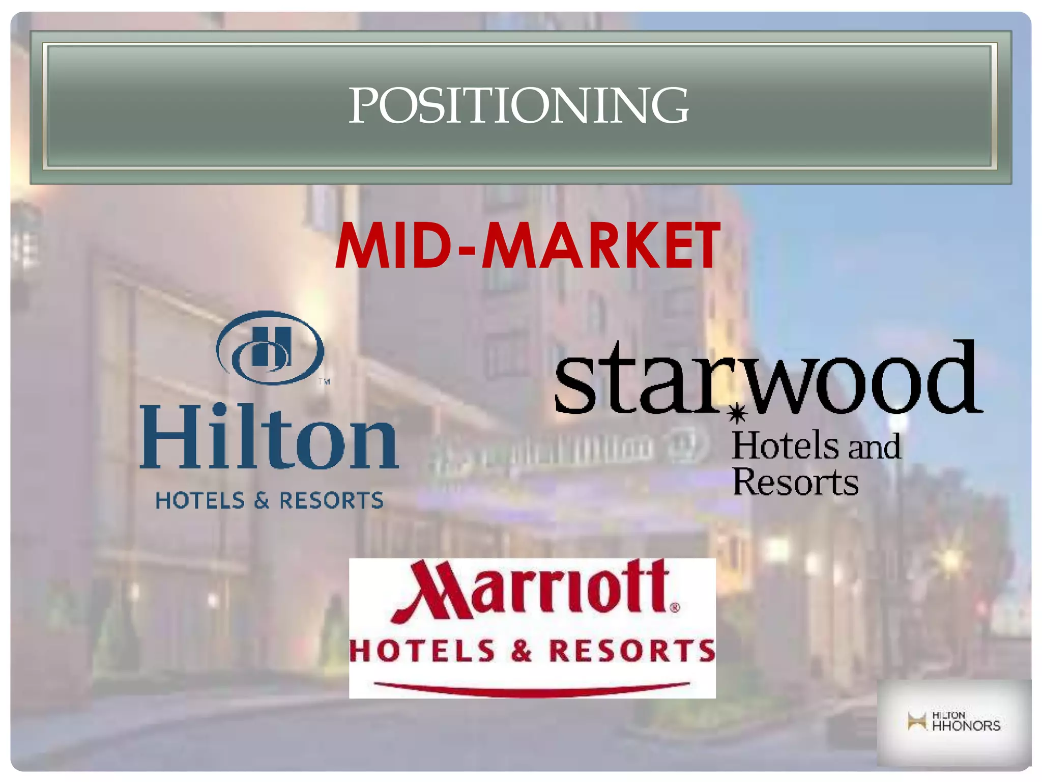 POSITIONING
MID-MARKET
 