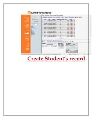 Create Student’s record
 
