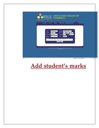 Add student’s marks
 