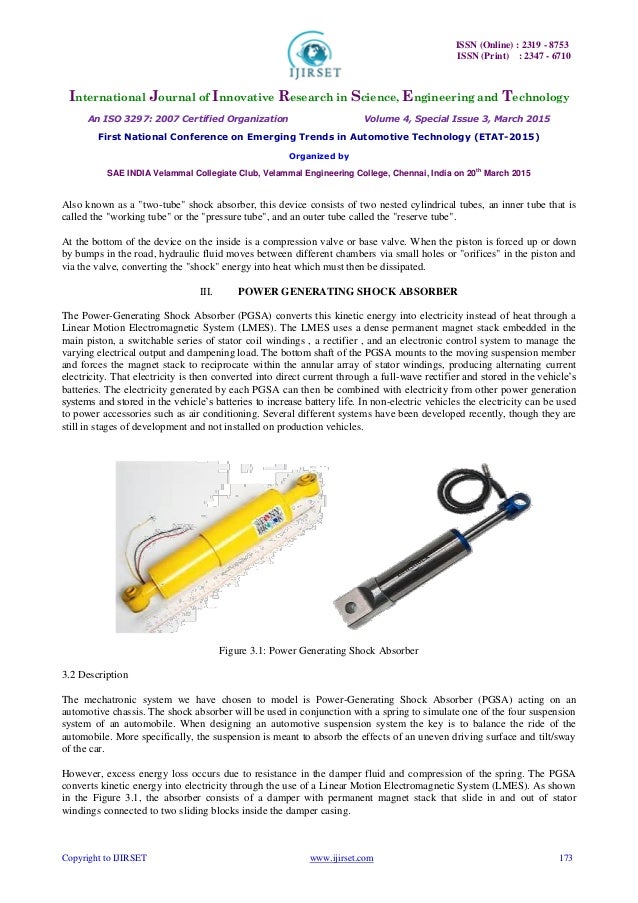 Power Generating Shock Absorber