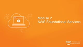 Module 2
AWS Foundational Services
 