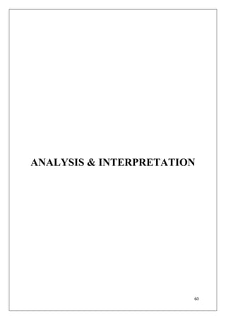 60
ANALYSIS & INTERPRETATION
 
