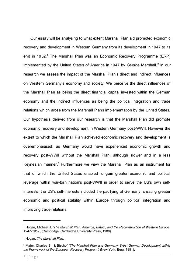 English Essay Introduction Example Related Post Of Marshall Plan Essay Essay On Healthy Eating Habits also Population Essay In English Marshall Plan Essay Essay Proposal Format