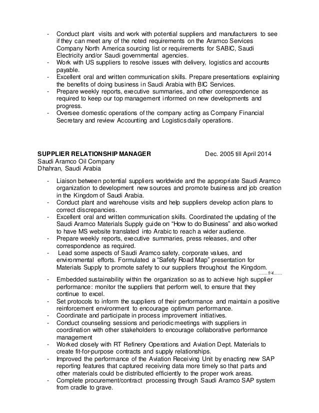cv jerry lane silmon supplier relationship management 2 sample relationship management resume