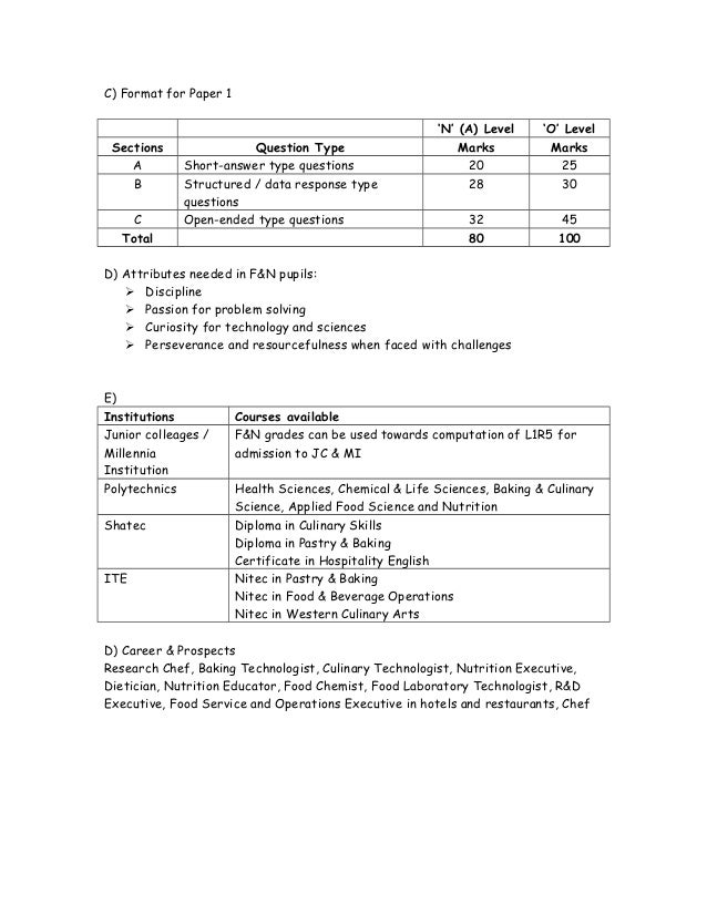 food and nutrition coursework sample