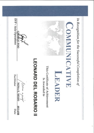 EMERSON Communicative Leader Certificate