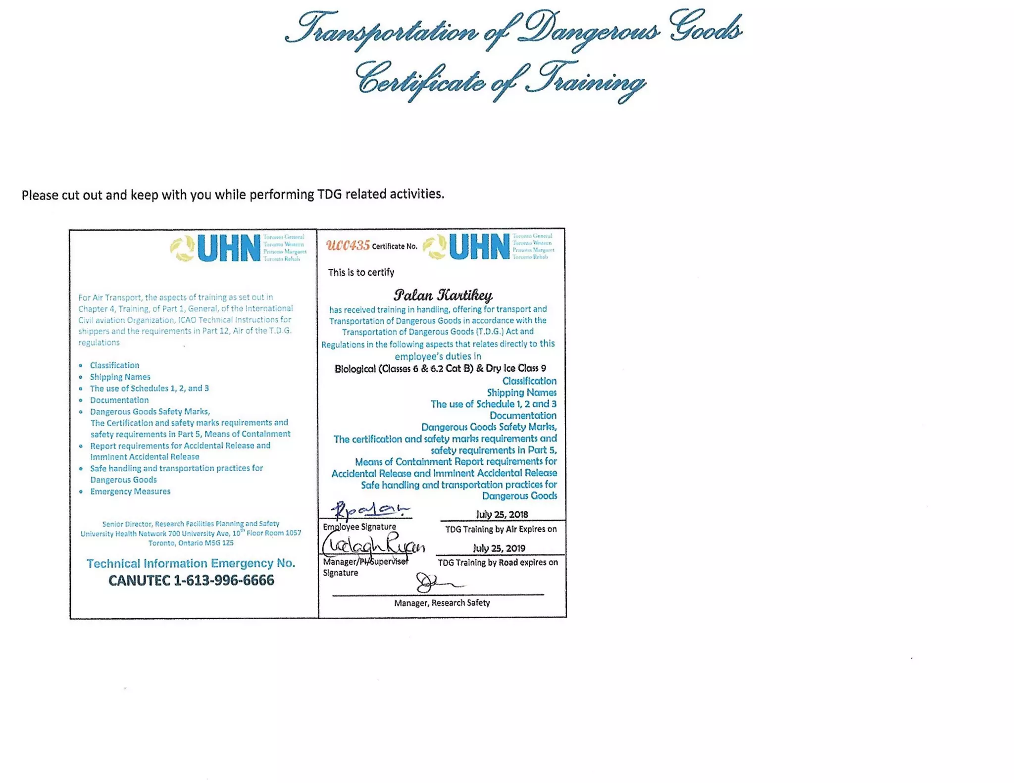 Transportation of Dangerous Goods Training Certificate PPT