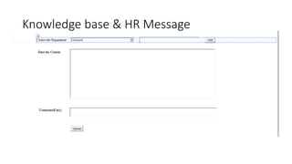Knowledge base & HR Message
 