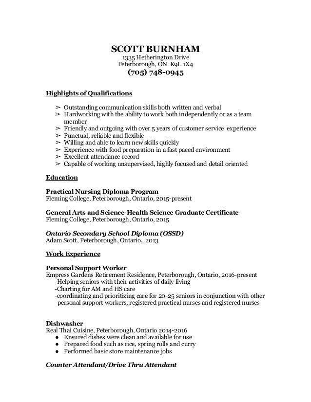 Resume For Sylvia
