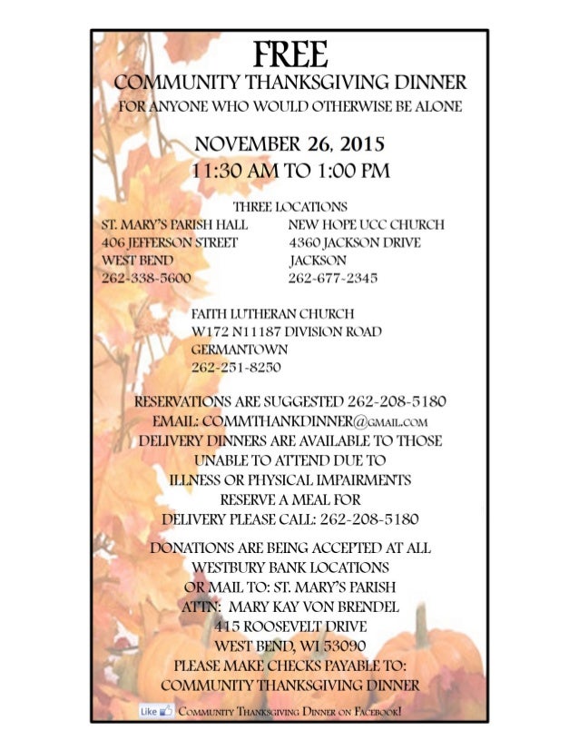 thanksgiving luncheon flyer