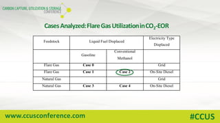 www.ccusconference.com #CCUS
Cases	Analyzed:	Flare	Gas	Utilization	in	CO2-EOR
 