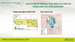 www.ccusconference.com #CCUS
Fields amenable to EOR in ND
…but	in	North	Dakota,	flare	sites	are	close	to	
fields	with	CO2-EOR	potential	
Flare sites in ND
 