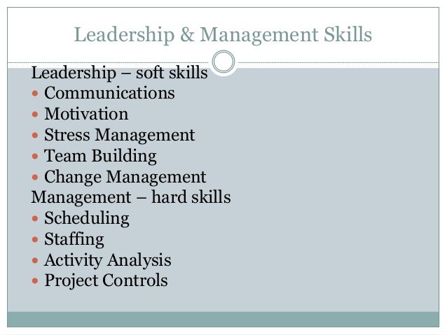 management and leadership presentation