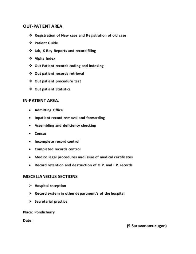 MEDICAL RECORD OFFICER & ANY SUITABLE POST