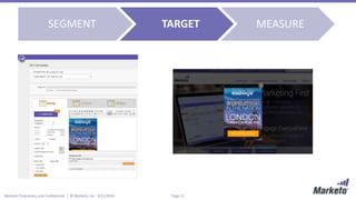 Page 11Marketo Proprietary and Confidential | © Marketo, Inc. 9/21/2016
SEGMENT TARGET MEASURE
 