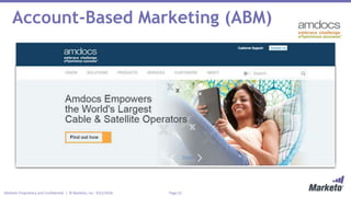 Page 22Marketo Proprietary and Confidential | © Marketo, Inc. 9/21/2016
Account-Based Marketing (ABM)
 