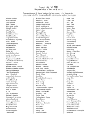 Deans List Fall 2014_1 | PDF