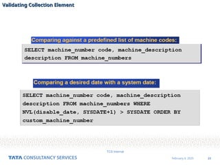 23
February 4, 2025
TCS Internal
Validating Collection Element
Validating Collection Element
 
