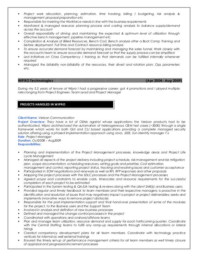 Project Engineer Roles And Responsibilities In Wipro