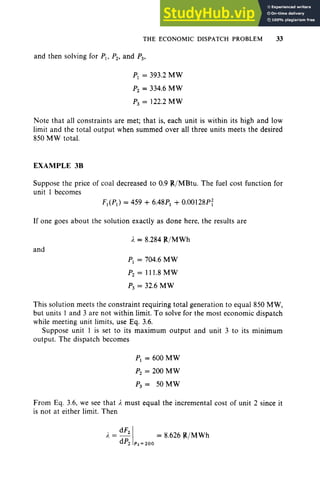3 Economic Dispatch Of Thermal | PDF
