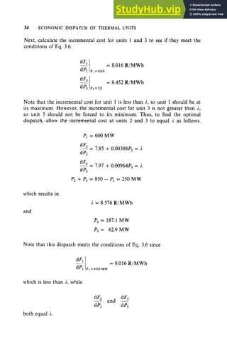 3 Economic Dispatch Of Thermal | PDF