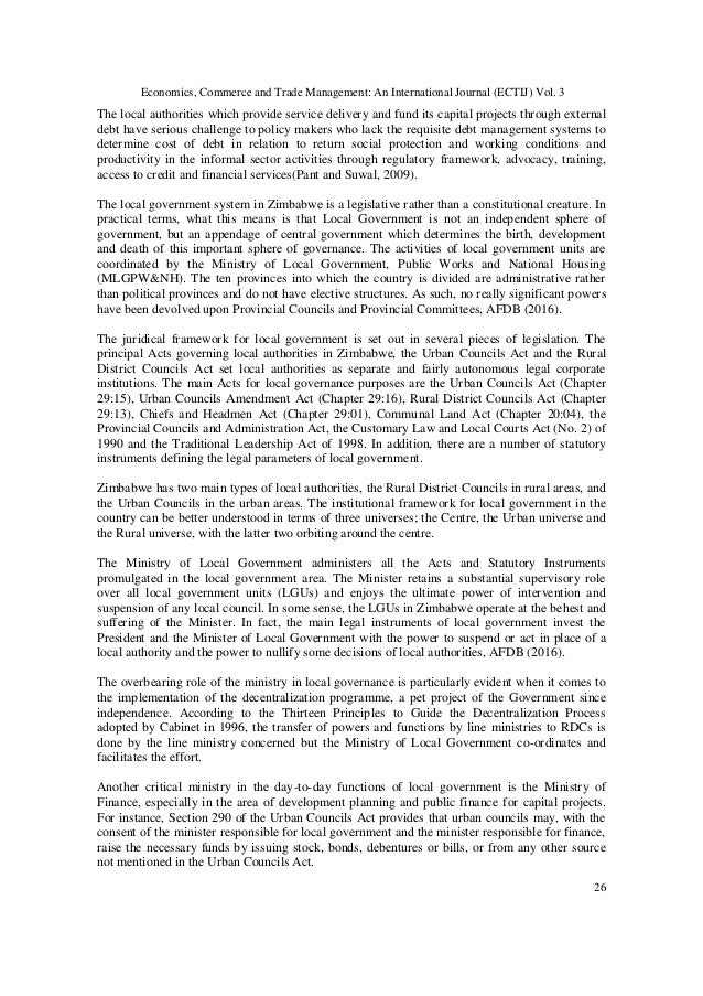 DEBT MANAGEMENT ANALYSIS: A CASE OF LOCAL GOVERNMENT AUTHORITIES IN ...