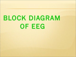 BLOCK DIAGRAM
    OF EEG
 