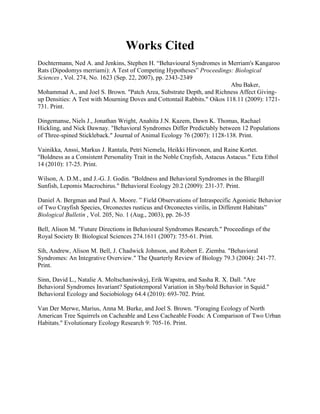 Biology Senior Capstone | PDF | Zoos & Aquariums | Attractions